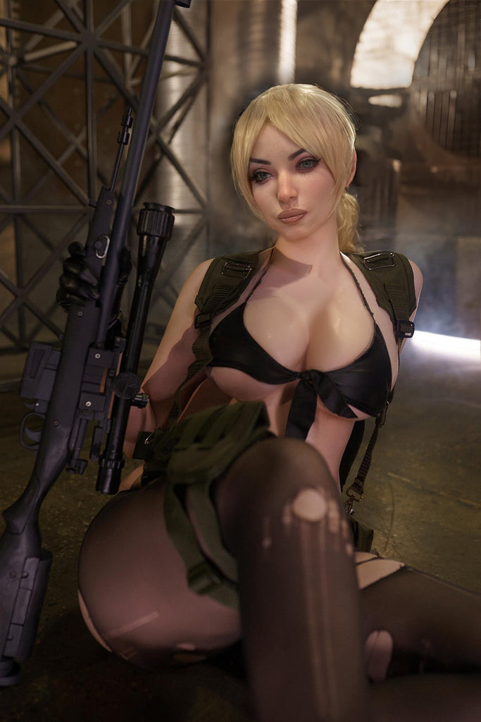US Stock - Madina Plus 164cm S14 Full Silicone Sex Doll Realistic Big Boobs Oral Sex Adult Love Doll Silicone Movable Jaw ROS Doll with Wig