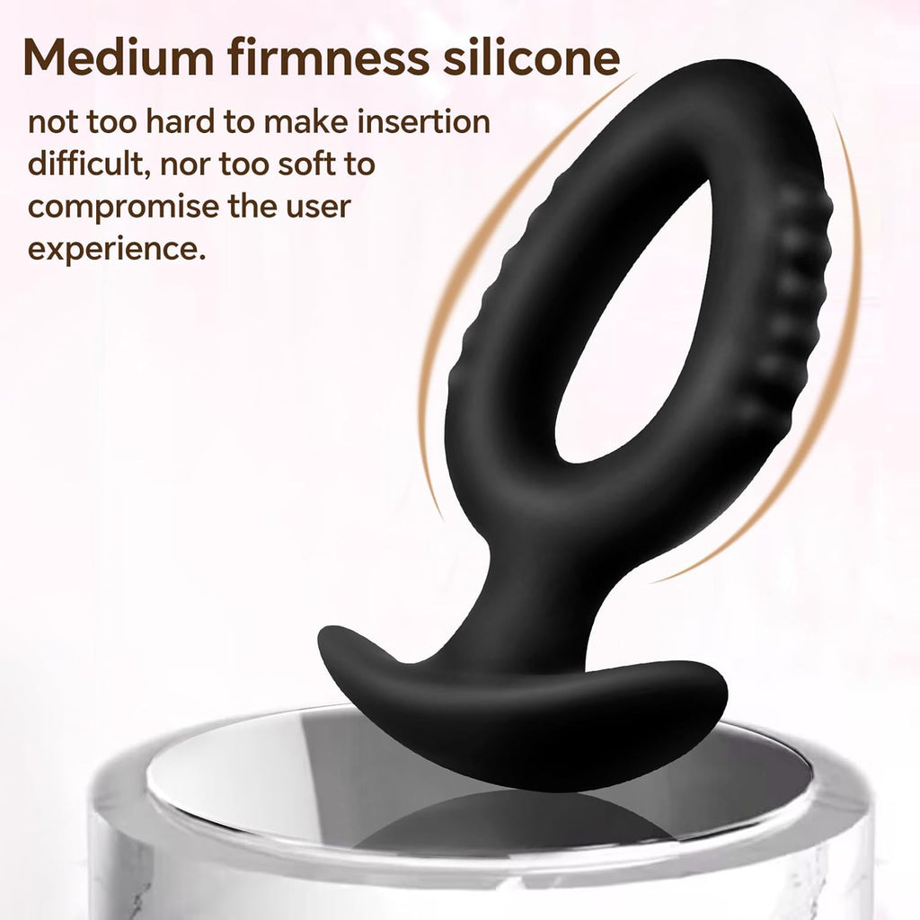 Three-piece anal plug set – a set of hollow silicone anal plugs, soft and flexible