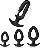 Three-piece anal plug set – a set of hollow silicone anal plugs, soft and flexible
