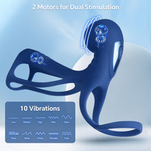 Load image into Gallery viewer, Men's Rechargeable Vibrating Cock Ring – Powerful multi-speed vibration; stretchy design for delayed ejaculation.