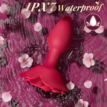 Load image into Gallery viewer, Double Stimulation Rose Female Sex Toy Anal Vibrator with Unique Anchor Design