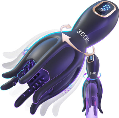 360° Conical Rotating Vibrating Penis Head Stimulator