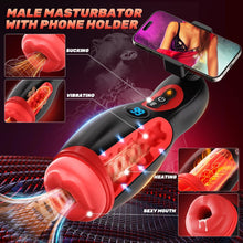 Load image into Gallery viewer, App Control Suction and Vibrating Male Masturbator with Phone Holder