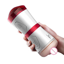 Load image into Gallery viewer, Double Hole Airplane Cup Men's Suction Plug Hands-free Vibration Clip Suction Masturbation