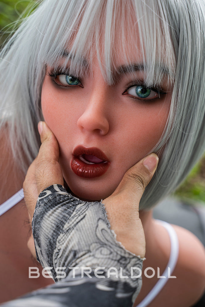 US Stock - RIDMII Danica Unique Design 161cm #468 Realistic BBW Sex Doll Silicone ROS Head Movable Jaw Adult Love Doll TPE Body