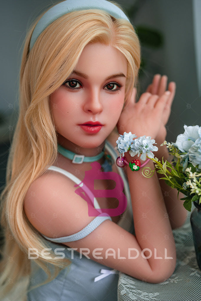 US Stock - Sylvestra 150cm M15 Silicone ROS Head Sex Doll Movable Jaw TPE Body Adult Oral Sex Love Doll (Free 2ND Head)
