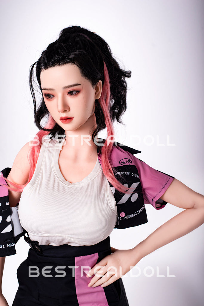 US Stock - RIDMII 163cm Unique Design Muncey Plus Silicone Head Sex Doll TPE Body Medium Boobs Love Doll
