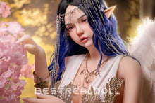 Load image into Gallery viewer, US Stock - Keely 160cm Silicone ROS Head Elf Sex Doll TPE Body M8 Samll Boobs Oral Sex Movable Jaw Adult Love Doll