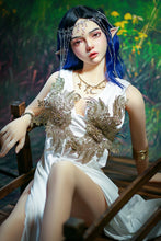Load image into Gallery viewer, US Stock - Keely 160cm Silicone ROS Head Elf Sex Doll TPE Body M8 Samll Boobs Oral Sex Movable Jaw Adult Love Doll
