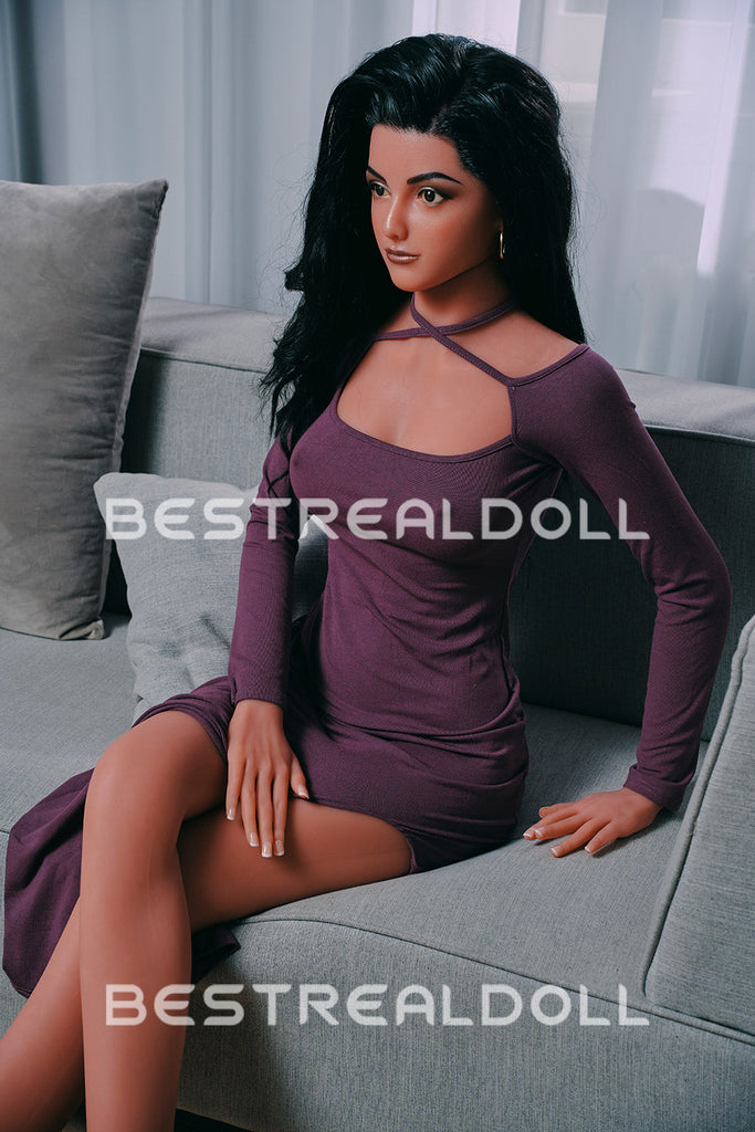 US Stock - RIDMII Unique Design Alisa 166cm Silicone Head Love Doll TPE Body Small Boobs Sex Doll