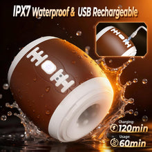 Load image into Gallery viewer, Men's football-shaped masturbator, 12 vibration modes, 3D TPE realistic inner sleeve.