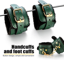 Load image into Gallery viewer, BDSM adult sex toys, a 12-piece bondage set, including adjustable handcuffs, collar, ankle cuffs, blindfold, and feather tickler.